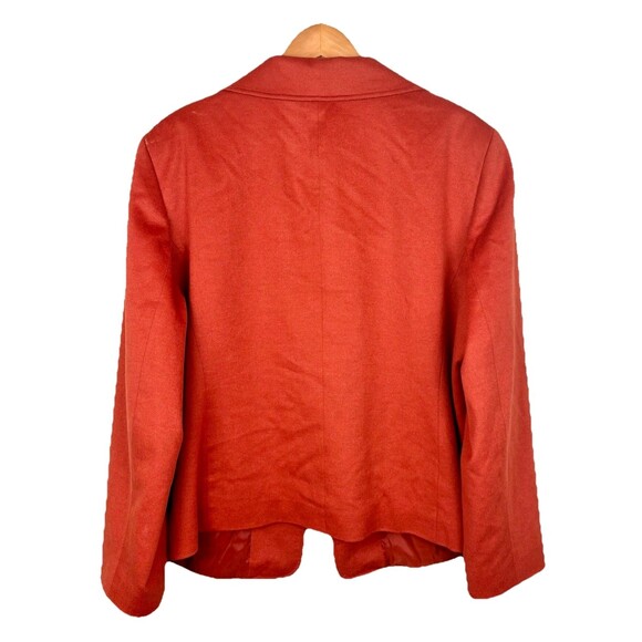 Women's Loro Piana Wool Size 20 Blazer Jacket Burnt Orange - Picture 2 of 4